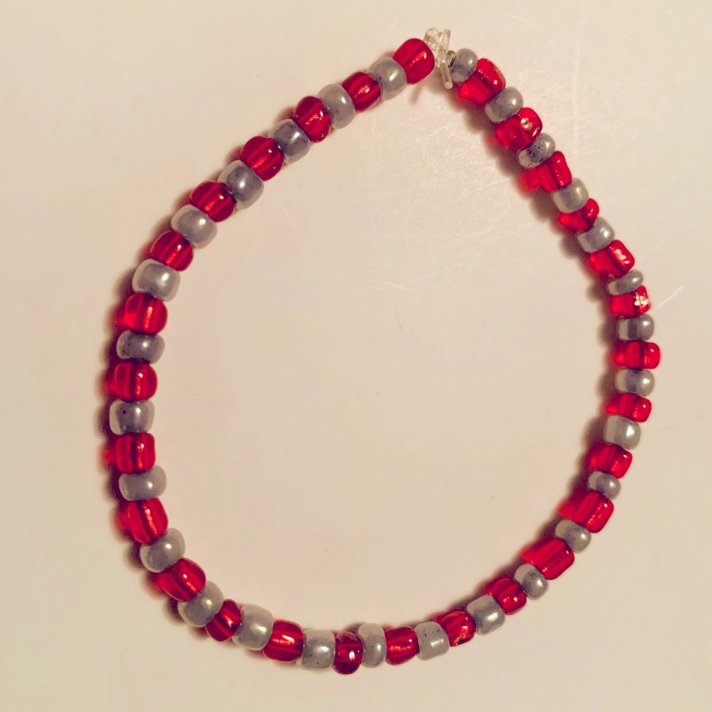 Red and dark gray bracelet